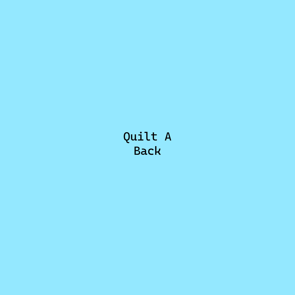 Quilt A back